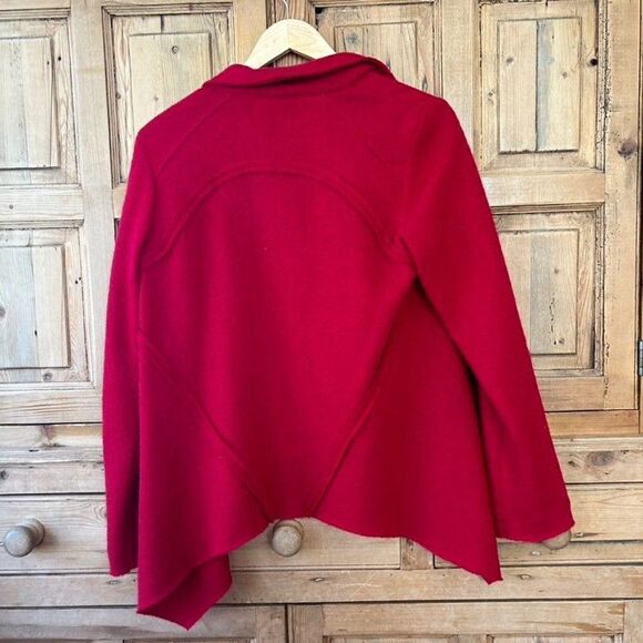 CAbi Medium Red Boiled Wool Cardigan - Picture 9 of 12